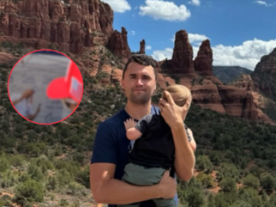 Imágenes muestran el momento en que Charlie Kirk es alcanzado por un disparo en Utah
